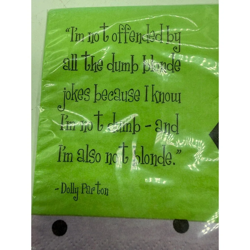 Dolly Parton Lunch Napkins Birthday Party 20ct Sealed Humor Blonde